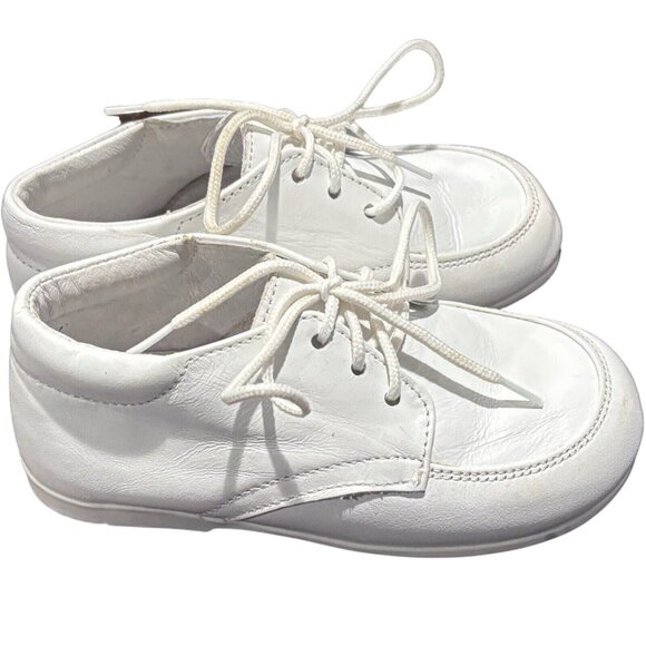 Tip Top Infant Lace Up Dress Shoe Caleb White Shoes Size 6 - Picture 2 of 6